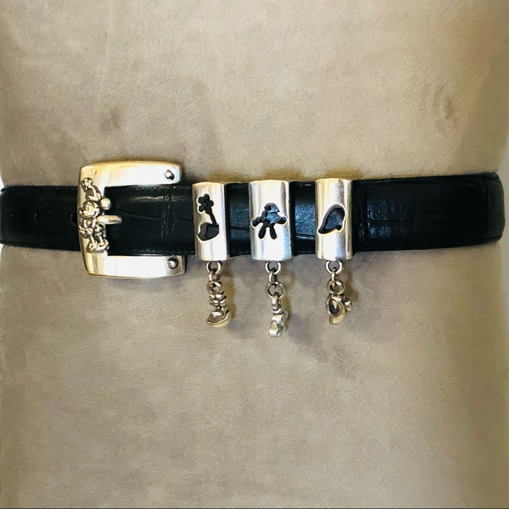 Brighton Disney Croco Embossed Leather Belt Size S. Gently Used - Picture 7 of 9